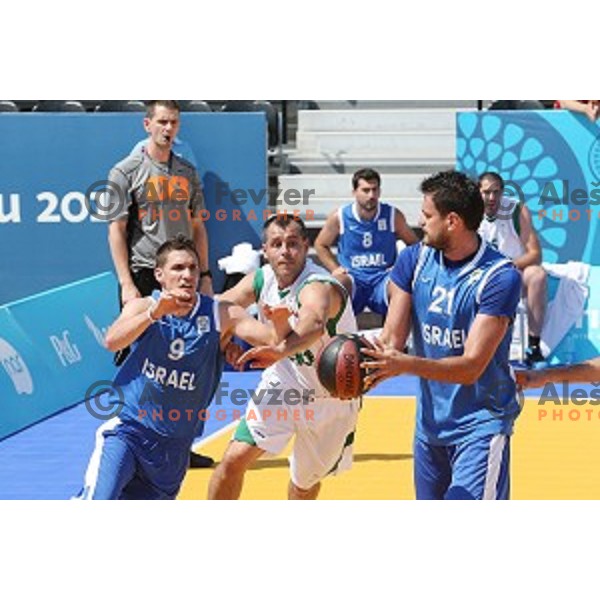 Basketball match 3x3 Slovenia-Israel at First European Games Baku 2015 in European Games Park, Azerbaijan on June 23, 2015