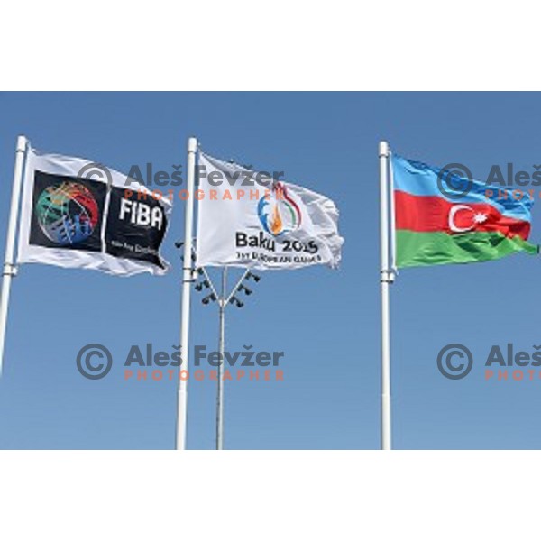 Basketball match 3x3 Slovenia-Israel at First European Games Baku 2015 in European Games Park, Azerbaijan on June 23, 2015