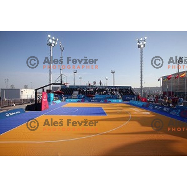 Preliminary round group C Women\'s basketball match 3x3 Slovenia-Ireland at First European Games Baku 2015 in European Games Park, Azerbaijan on June 23, 2015