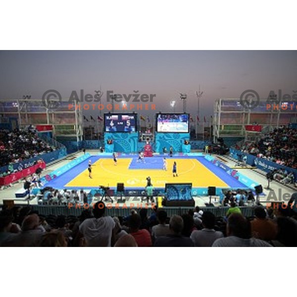 Preliminary round group C Women\'s basketball match 3x3 Slovenia-Slovakia at First European Games Baku 2015 in European Games Park, Azerbaijan on June 23, 2015