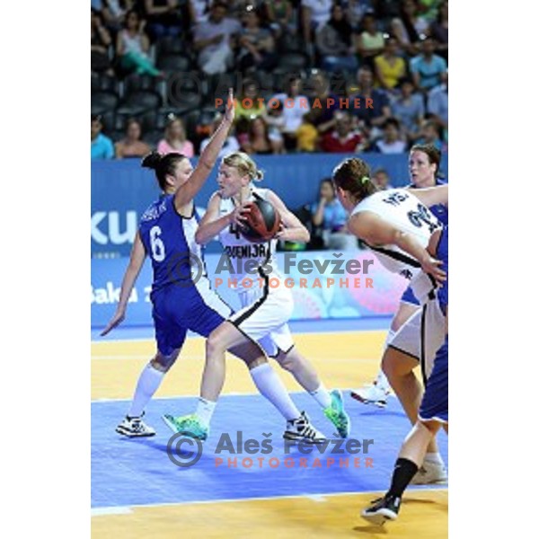 Preliminary round group C Women\'s basketball match 3x3 Slovenia-Slovakia at First European Games Baku 2015 in European Games Park, Azerbaijan on June 23, 2015