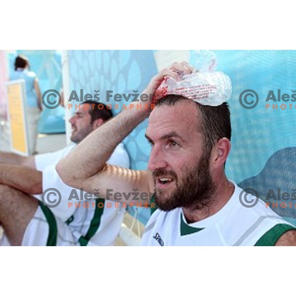 Jure Erzen, dario Krejic, Primoz Troppan, Jersin at Preliminary round group A Men\'s basketball match 3x3 Slovenia- Lithuania at First European Games Baku 2015 in European Games Park, Azerbaijan on June 24, 2015