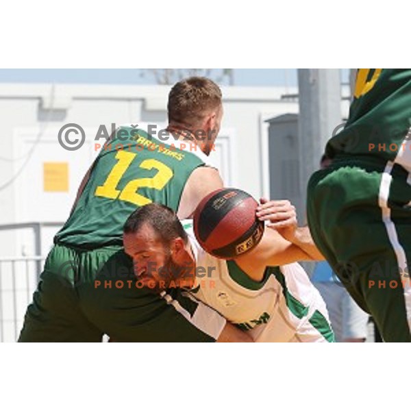 Preliminary round group A Men\'s basketball match 3x3 Slovenia- Lithuania at First European Games Baku 2015 in European Games Park, Azerbaijan on June 24, 2015