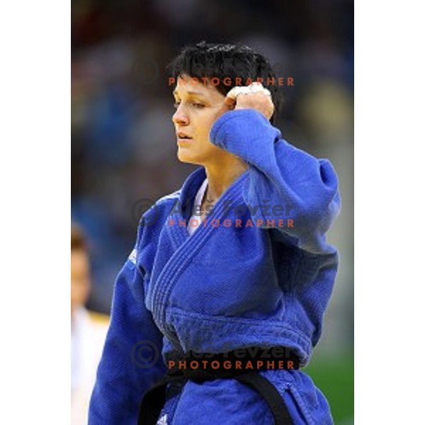 Petra Nareks of Slovenia fights in Women\'s -52 kg at Judo Tournament in Heydar Aliyev Arena at First European Games Baku 2015 in European Games Park, Azerbaijan on June 25, 2015