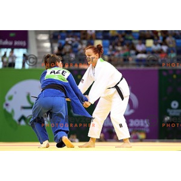 Kristina Vrsic of Slovenia fights in Women\'s -48 kg at Judo Tournament in Heydar Aliyev Arena at First European Games Baku 2015 in European Games Park, Azerbaijan on June 25, 2015