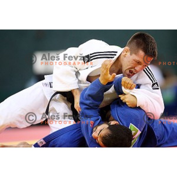 Matjaz Trbovc of Slovenia fights in Men\'s -60 kg at Judo Tournament in Heydar Aliyev Arena at First European Games Baku 2015 in European Games Park, Azerbaijan on June 25, 2015