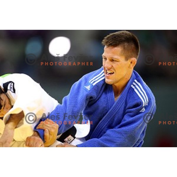 Matjaz Trbovc of Slovenia fights in Men\'s -60 kg at Judo Tournament in Heydar Aliyev Arena at First European Games Baku 2015 in European Games Park, Azerbaijan on June 25, 2015