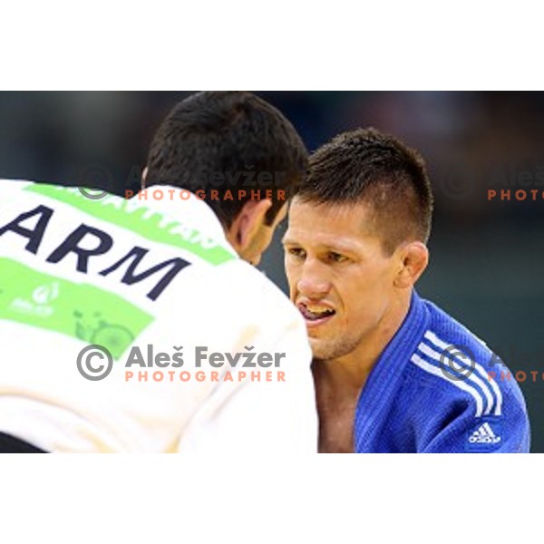 Matjaz Trbovc of Slovenia fights in Men\'s -60 kg at Judo Tournament in Heydar Aliyev Arena at First European Games Baku 2015 in European Games Park, Azerbaijan on June 25, 2015