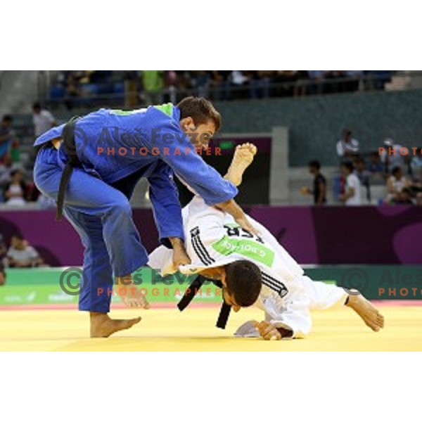 Andraz Jereb of Slovenia fights in Men\'s -66 kg at Judo Tournament in Heydar Aliyev Arena at First European Games Baku 2015 in European Games Park, Azerbaijan on June 25, 2015