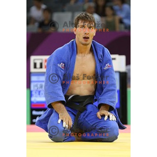 Andraz Jereb of Slovenia fights in Men\'s -66 kg at Judo Tournament in Heydar Aliyev Arena at First European Games Baku 2015 in European Games Park, Azerbaijan on June 25, 2015