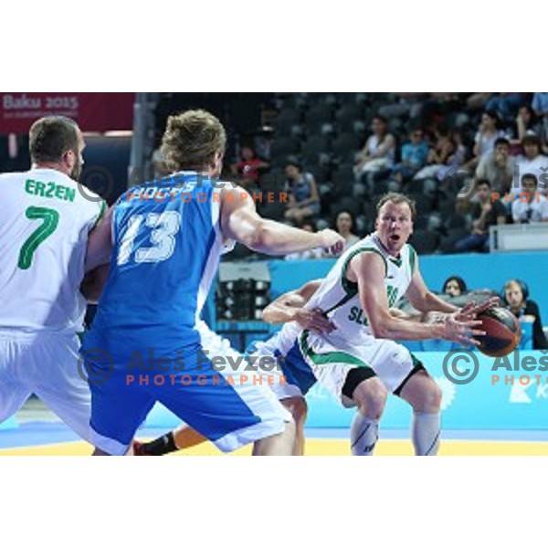 Quarterfinals of Men\'s basketball 3x3 between Slovenia and Greece at First European Games Baku 2015 in European Games Park, Azerbaijan on June 25, 2015