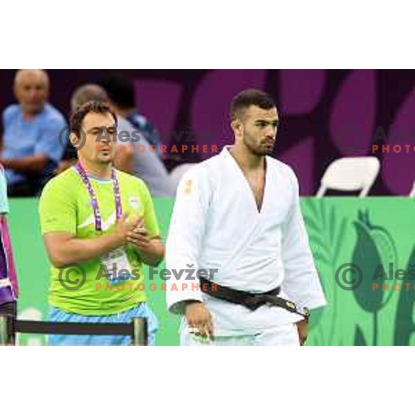 Gasper Jerman of Slovenia competes in Men\'s -81 kg at Judo Tournament in Heydar Aliyev Arena at First European Games Baku 2015 in European Games Park, Azerbaijan on June 26, 2015