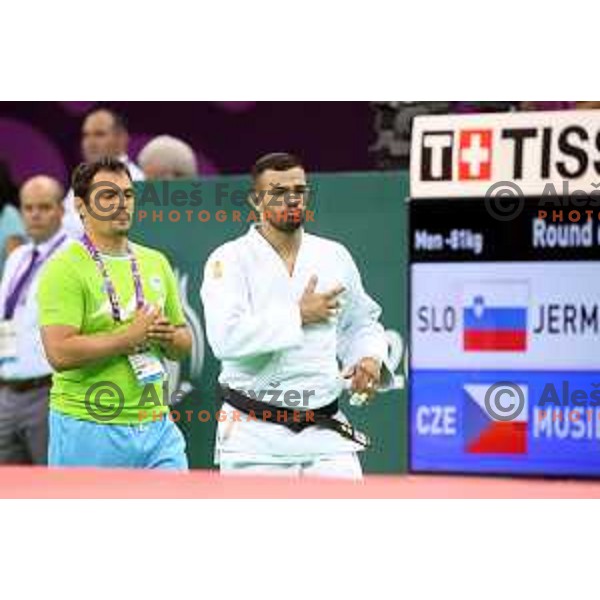 Gasper Jerman of Slovenia competes in Men\'s -81 kg at Judo Tournament in Heydar Aliyev Arena at First European Games Baku 2015 in European Games Park, Azerbaijan on June 26, 2015