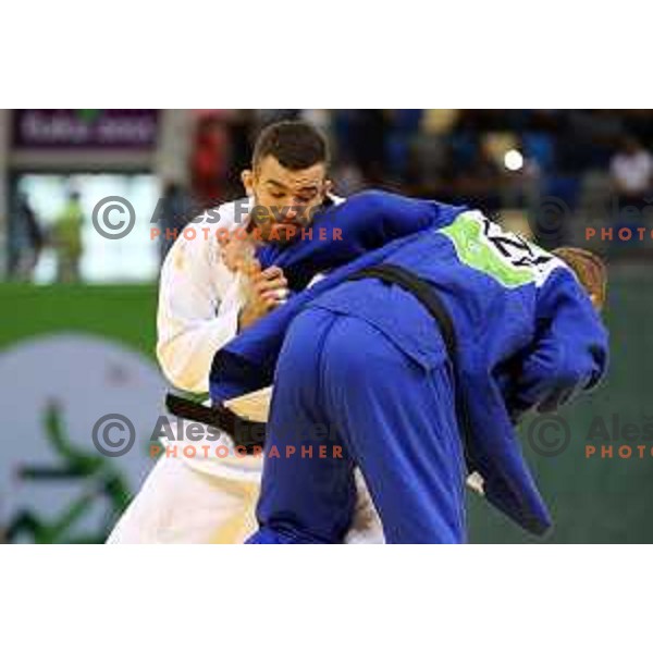 Gasper Jerman of Slovenia competes in Men\'s -81 kg at Judo Tournament in Heydar Aliyev Arena at First European Games Baku 2015 in European Games Park, Azerbaijan on June 26, 2015