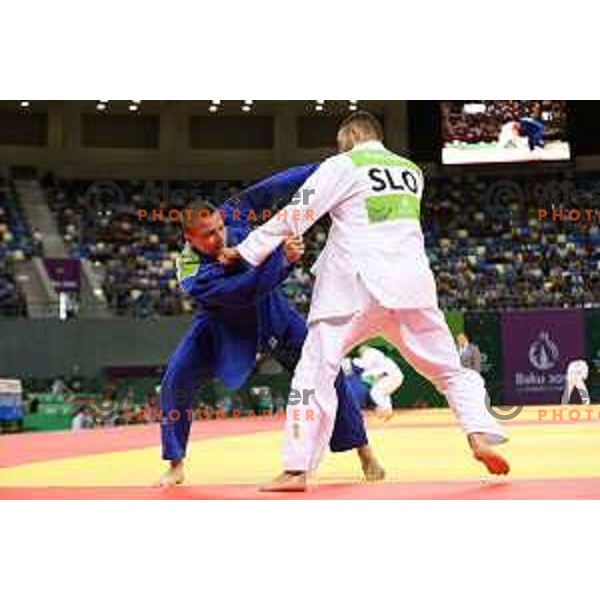 Gasper Jerman of Slovenia competes in Men\'s -81 kg at Judo Tournament in Heydar Aliyev Arena at First European Games Baku 2015 in European Games Park, Azerbaijan on June 26, 2015
