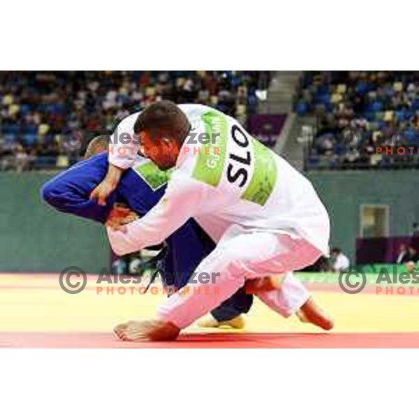 Gasper Jerman of Slovenia competes in Men\'s -81 kg at Judo Tournament in Heydar Aliyev Arena at First European Games Baku 2015 in European Games Park, Azerbaijan on June 26, 2015