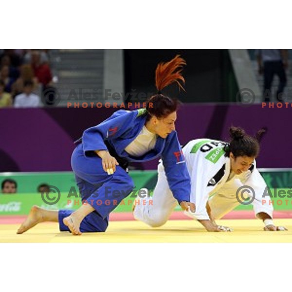 Nina Milosevic of Slovenia competes in Women\'s -63 kg at Judo Tournament in Heydar Aliyev Arena at First European Games Baku 2015 in European Games Park, Azerbaijan on June 26, 2015