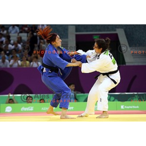 Nina Milosevic of Slovenia competes in Women\'s -63 kg at Judo Tournament in Heydar Aliyev Arena at First European Games Baku 2015 in European Games Park, Azerbaijan on June 26, 2015