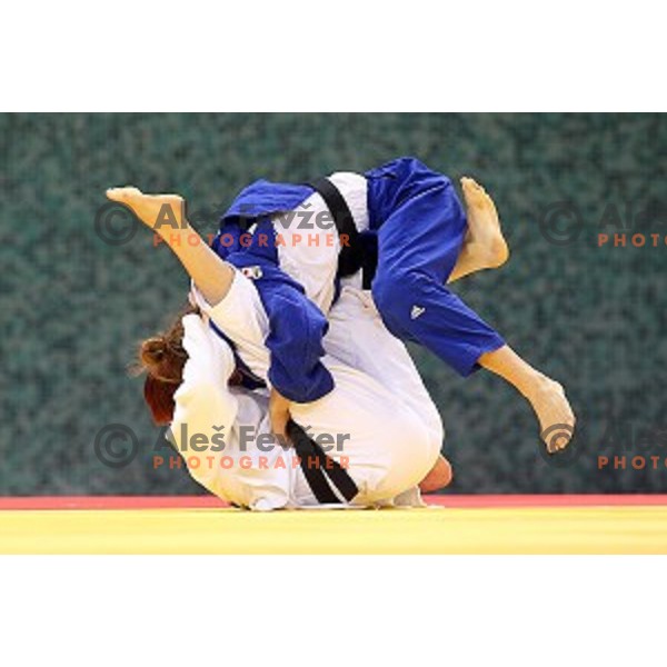 Tina Trstenjak of Slovenia competes in Women\'s -63 kg at Judo Tournament in Heydar Aliyev Arena at First European Games Baku 2015 in European Games Park, Azerbaijan on June 26, 2015