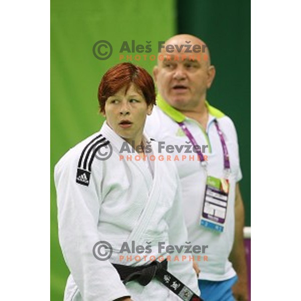 Tina Trstenjak of Slovenia competes in Women\'s -63 kg at Judo Tournament in Heydar Aliyev Arena at First European Games Baku 2015 in European Games Park, Azerbaijan on June 26, 2015