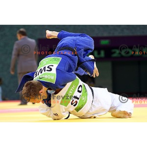 Jesenko Cetic of Slovenia competes in Men\'s -81 kg at Judo Tournament in Heydar Aliyev Arena at First European Games Baku 2015 in European Games Park, Azerbaijan on June 26, 2015