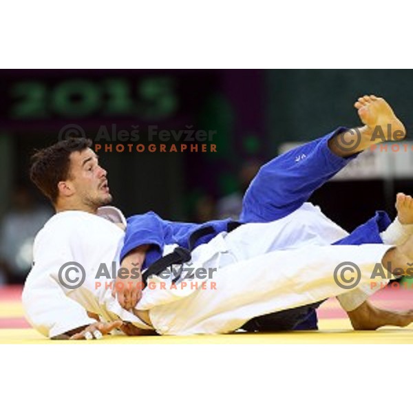 Jesenko Cetic of Slovenia competes in Men\'s -81 kg at Judo Tournament in Heydar Aliyev Arena at First European Games Baku 2015 in European Games Park, Azerbaijan on June 26, 2015