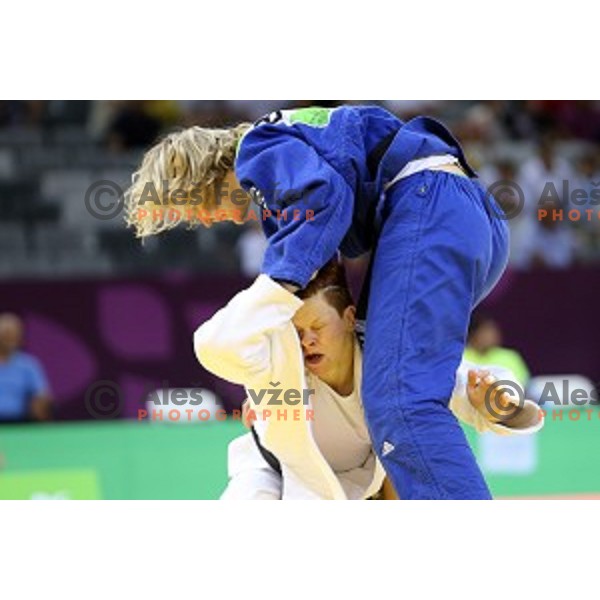 Tina Trstenjak of Slovenia competes in Women\'s -63 kg at Judo Tournament in Heydar Aliyev Arena at First European Games Baku 2015 in European Games Park, Azerbaijan on June 26, 2015