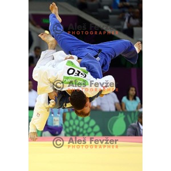 Rok Draksic of Slovenia competes in Men\'s -73 kg at Judo Tournament in Heydar Aliyev Arena at First European Games Baku 2015 in European Games Park, Azerbaijan on June 26, 2015
