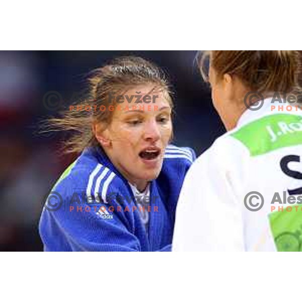 Anka Pogacnik of Slovenia competes in Women\'s -70 kg at Judo Tournament in Heydar Aliyev Arena at First European Games Baku 2015 in European Games Park, Azerbaijan on June 26, 2015