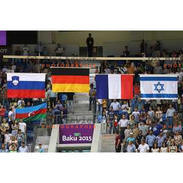 Tina Trstenjak of Slovenia, winner of silver medal in Women\'s -63 kg Judo Tournament in Heydar Aliyev Arena at First European Games Baku 2015 in European Games Park, Azerbaijan on June 26, 2015