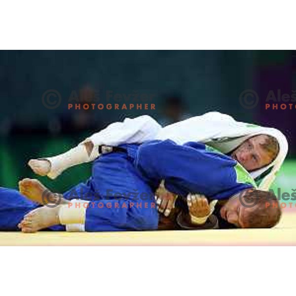 Rok Draksic of Slovenia competes in Men\'s -73 kg at Judo Tournament in Heydar Aliyev Arena at First European Games Baku 2015 in European Games Park, Azerbaijan on June 26, 2015