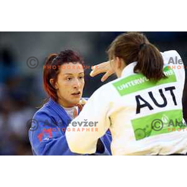 Nina Milosevic of Slovenia competes in Women\'s -63 kg at Judo Tournament in Heydar Aliyev Arena at First European Games Baku 2015 in European Games Park, Azerbaijan on June 26, 2015