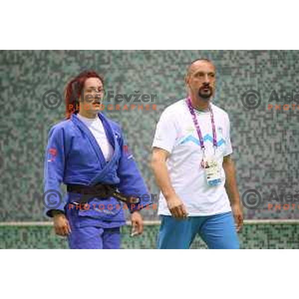 Nina Milosevic of Slovenia competes in Women\'s -63 kg at Judo Tournament in Heydar Aliyev Arena at First European Games Baku 2015 in European Games Park, Azerbaijan on June 26, 2015