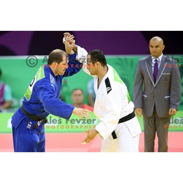 Matjaz Ceraj of Slovenia competes in Men\'s +100 kg at Judo Tournament in Heydar Aliyev Arena at First European Games Baku 2015 in European Games Park, Azerbaijan on June 27, 2015