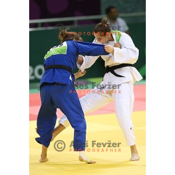Klara Apotekar of Slovenia competes in Women\'s -78 kg at Judo Tournament in Heydar Aliyev Arena at First European Games Baku 2015 in European Games Park, Azerbaijan on June 27, 2015