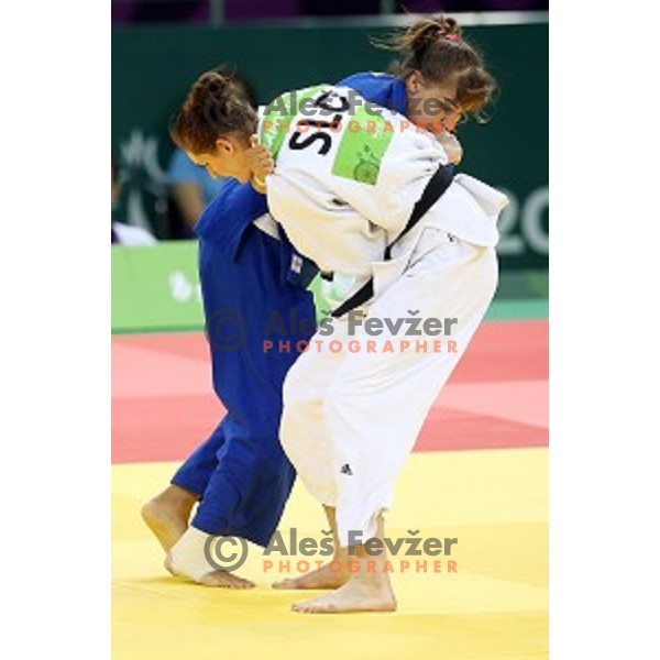 Klara Apotekar of Slovenia competes in Women\'s -78 kg at Judo Tournament in Heydar Aliyev Arena at First European Games Baku 2015 in European Games Park, Azerbaijan on June 27, 2015