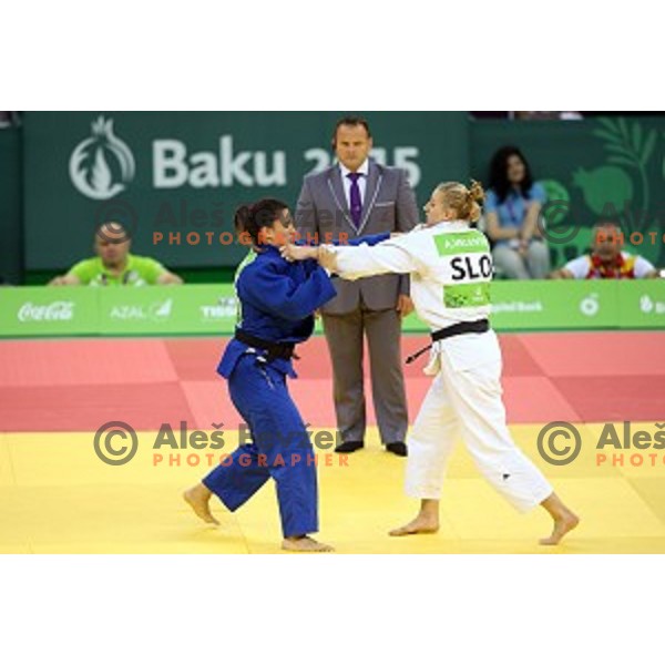Anamarija Velensek of Slovenia competes in Women\'s -78 kg at Judo Tournament in Heydar Aliyev Arena at First European Games Baku 2015 in European Games Park, Azerbaijan on June 27, 2015