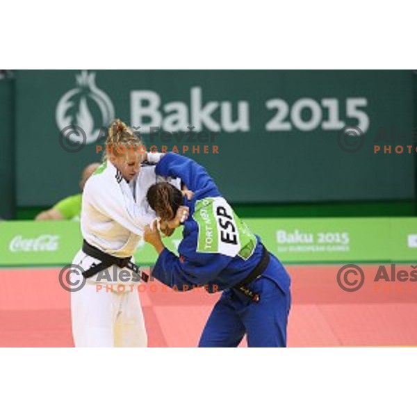 Anamarija Velensek of Slovenia competes in Women\'s -78 kg at Judo Tournament in Heydar Aliyev Arena at First European Games Baku 2015 in European Games Park, Azerbaijan on June 27, 2015