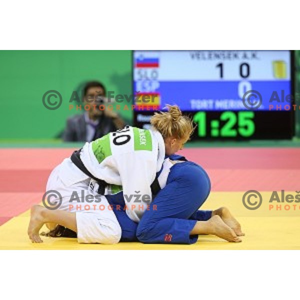 Anamarija Velensek of Slovenia competes in Women\'s -78 kg at Judo Tournament in Heydar Aliyev Arena at First European Games Baku 2015 in European Games Park, Azerbaijan on June 27, 2015