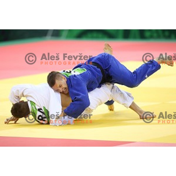 Mihael Zgank of Slovenia competes in Men\'s -90 kg at Judo Tournament in Heydar Aliyev Arena at First European Games Baku 2015 in European Games Park, Azerbaijan on June 27, 2015