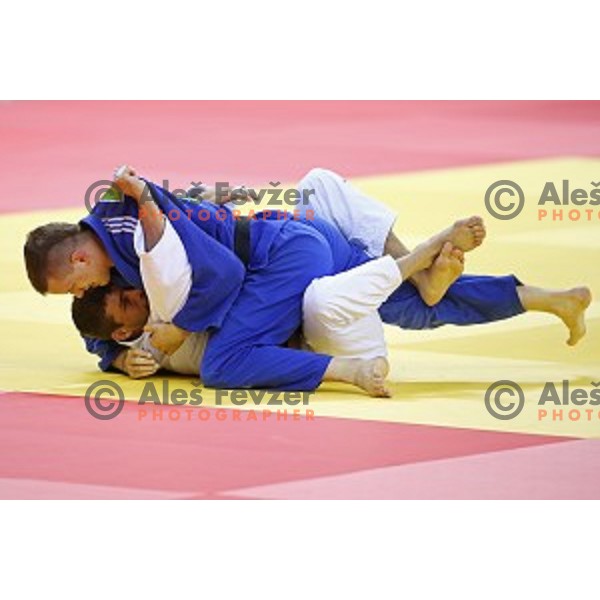 Mihael Zgank of Slovenia competes in Men\'s -90 kg at Judo Tournament in Heydar Aliyev Arena at First European Games Baku 2015 in European Games Park, Azerbaijan on June 27, 2015