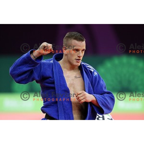 Mihael Zgank of Slovenia competes in Men\'s -90 kg at Judo Tournament in Heydar Aliyev Arena at First European Games Baku 2015 in European Games Park, Azerbaijan on June 27, 2015