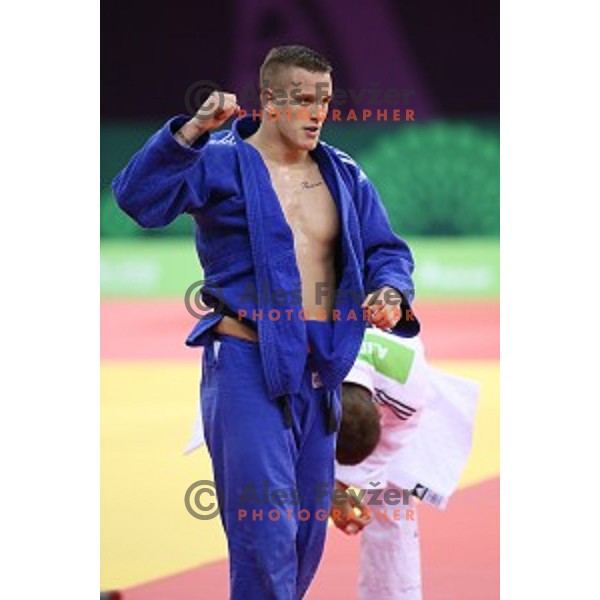 Mihael Zgank of Slovenia competes in Men\'s -90 kg at Judo Tournament in Heydar Aliyev Arena at First European Games Baku 2015 in European Games Park, Azerbaijan on June 27, 2015