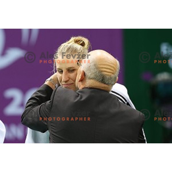 Anamarija Velensek of Slovenia, winner of bronze medal in Women\'s -78 kg at Judo Tournament in Heydar Aliyev Arena at First European Games Baku 2015 in European Games Park, Azerbaijan on June 27, 2015