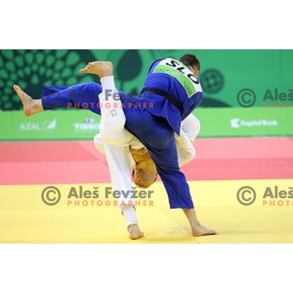 Mihael Zgank of Slovenia competes in Men\'s -90 kg at Judo Tournament in Heydar Aliyev Arena at First European Games Baku 2015 in European Games Park, Azerbaijan on June 27, 2015