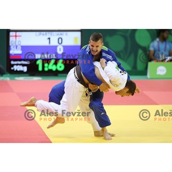 Mihael Zgank of Slovenia competes in Men\'s -90 kg at Judo Tournament in Heydar Aliyev Arena at First European Games Baku 2015 in European Games Park, Azerbaijan on June 27, 2015