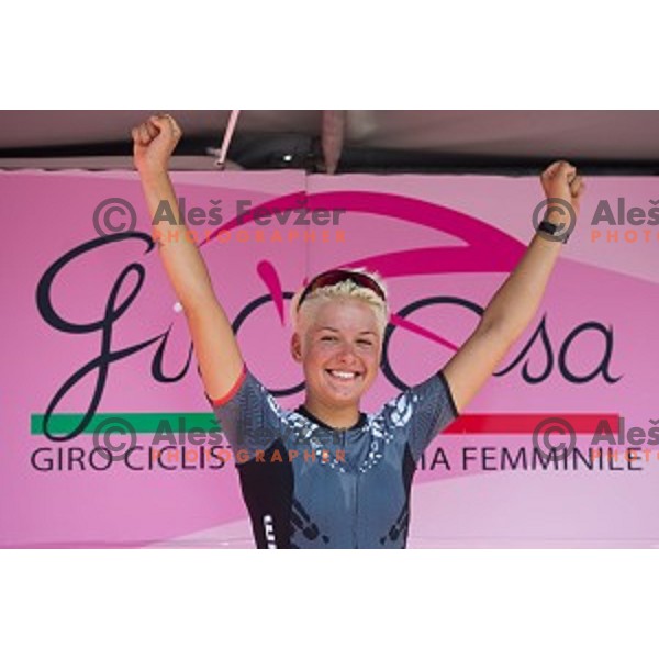 Barbra Gaurischi of team Velocio-SRAM in action during 1st Stage of 26. Giro Rosa from Kamnik to Ljubljana, Slovenia, on July 4th, 2015.