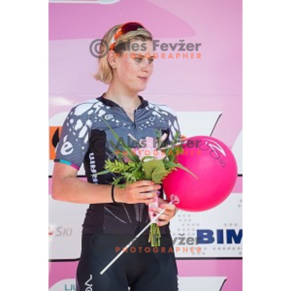 Tiffany Cromwell of team Velocio-SRAM in action during 1st Stage of 26. Giro Rosa from Kamnik to Ljubljana, Slovenia, on July 4th, 2015.