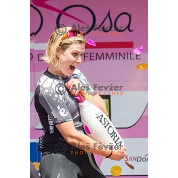 Tiffany Cromwell of team Velocio-SRAM in action during 1st Stage of 26. Giro Rosa from Kamnik to Ljubljana, Slovenia, on July 4th, 2015.