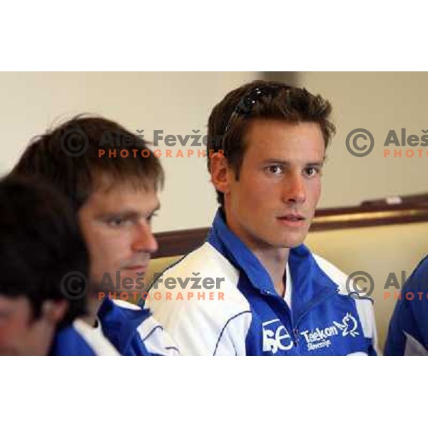 Jure Meglic,member of Slovenia National kayak&Canoe team for World Championships in Brasil at press conference in Ljubljana.Photo by Ales Fevzer 